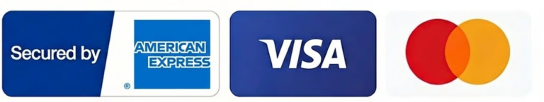 Secured by American Express, Visa and Mastercard