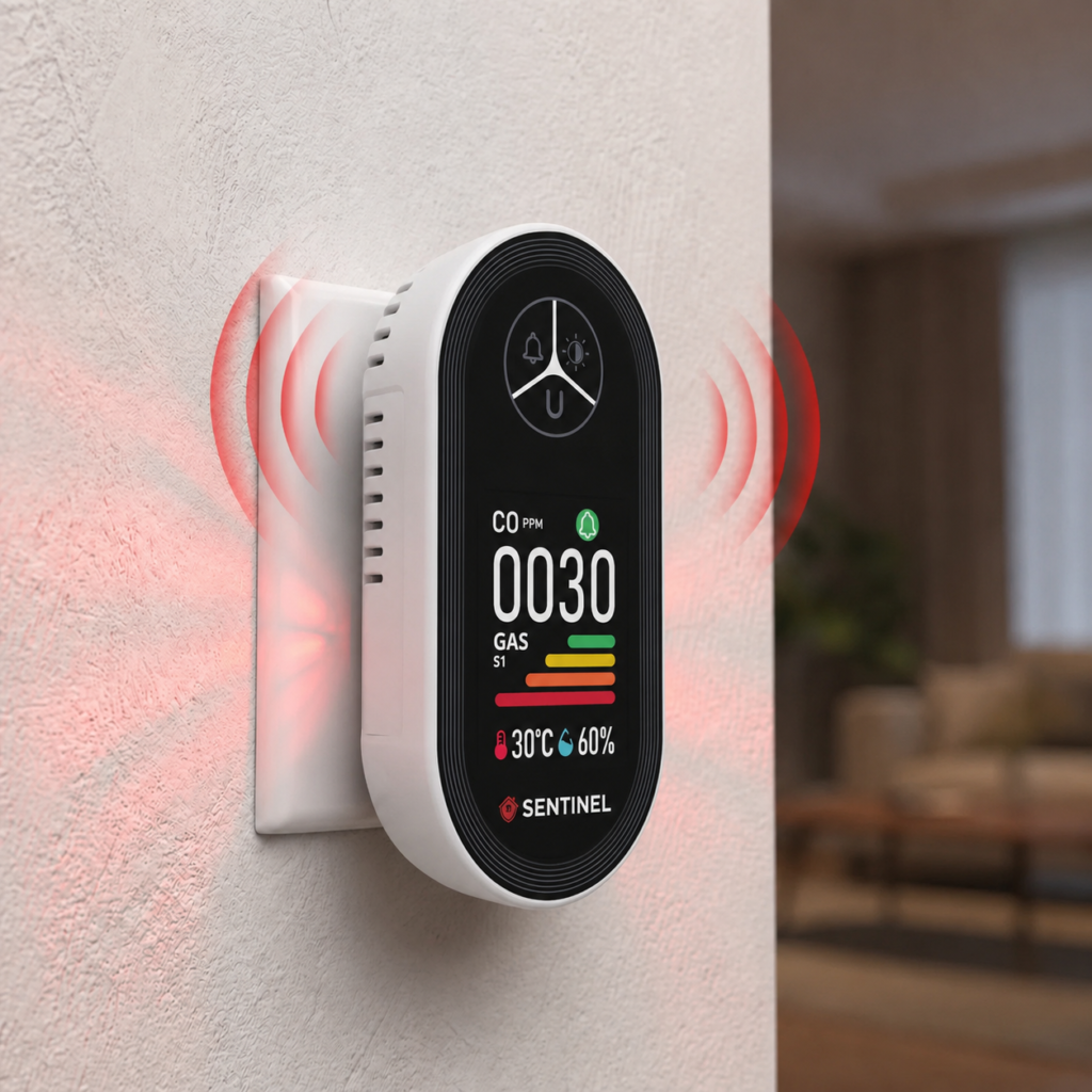 Sentinel detector sounding an alarm